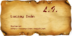 Luczay Iván névjegykártya